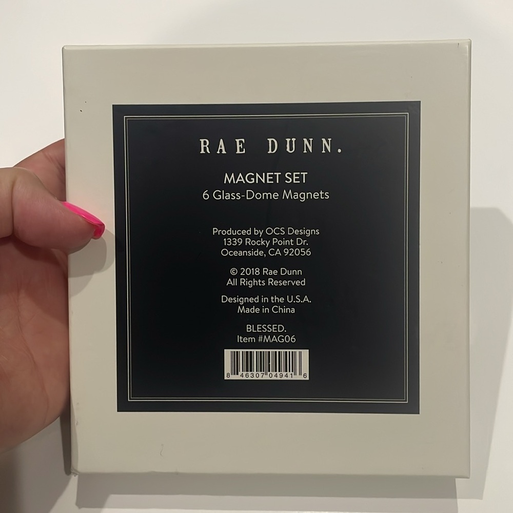 New Rae Dunn 6 Glass Dome Magnet Set - Picture 2 of 3